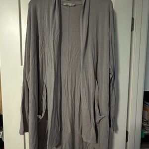 Prana Light Gray Open-Front Women's Cardigan